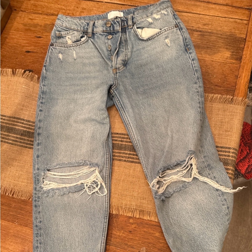 BOYISH Size 26 Distressed light wash jeans